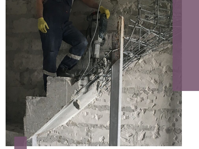 Демонтаж металлических и бетонных лестниц в Надыме
