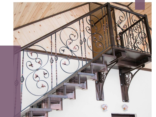 Кованые лестницы в Надыме от 80948 руб. под ключ