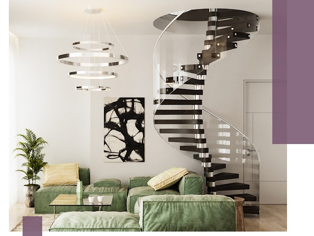 Лестницы для двухуровневой квартиры в Надыме — изготовление и монтаж