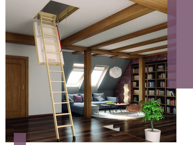 Чердачные лестницы под ключ в Надыме: изготовление и монтаж