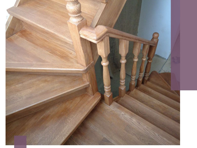 Дубовые лестницы под ключ в Надыме: изготовление и монтаж