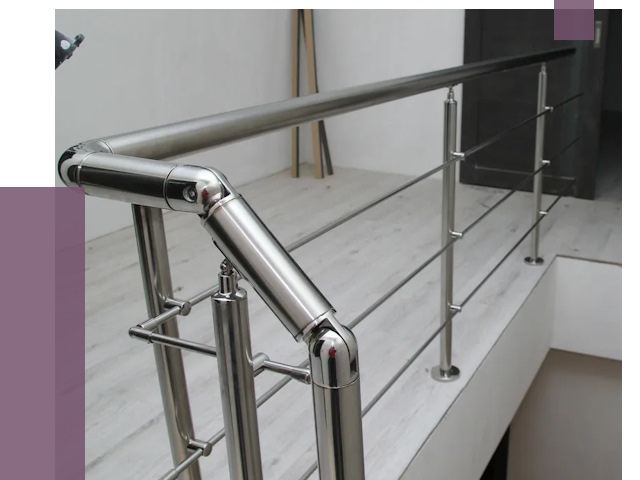 Перила из нержавеющей стали в Надыме от 9133 руб. под ключ | ПРОЛЁТ-Ндм
