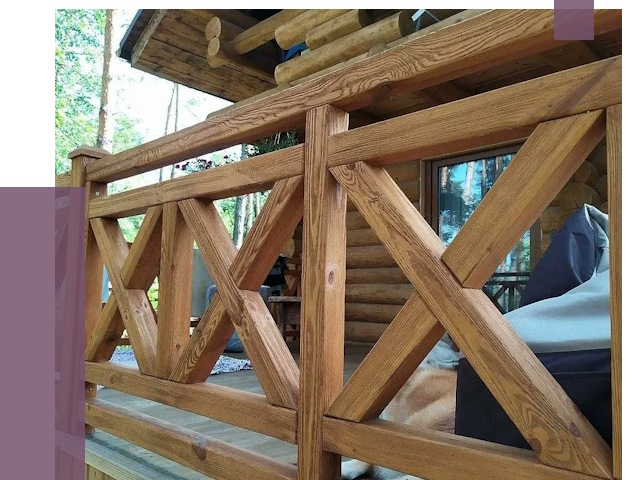 Деревянные перила под ключ в Надыме от 7784 руб. 