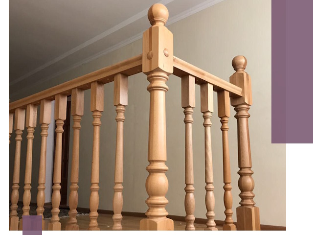 Деревянные перила на заказ в Надыме: монтаж и изготовление