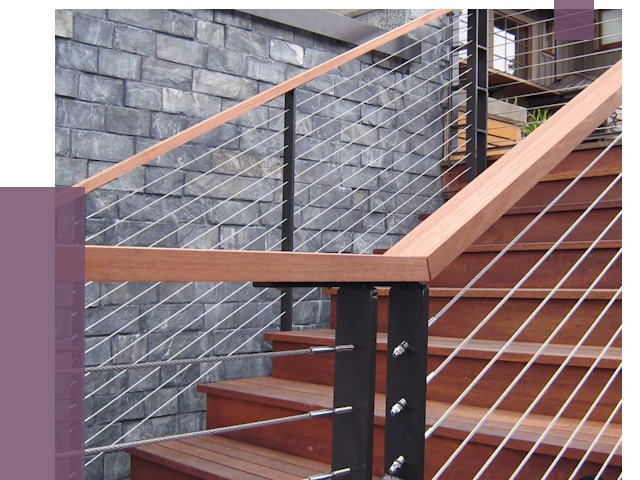 Тросовые перила под ключ в Надыме от 7887 руб.