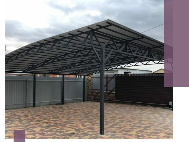 Недорогие навесы под ключ в Надыме — изготовление и монтаж