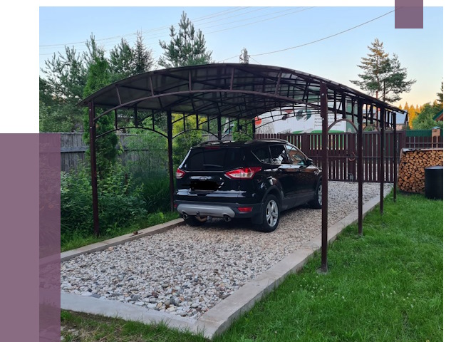 Навесы для автомобиля в Надыме от 13336 руб.  | ПРОЛЁТ-Ндм