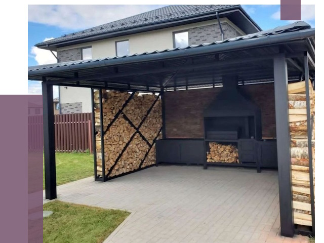 Навесы для барбекю в Надыме от 12921 руб. под ключ | ПРОЛЁТ-Ндм