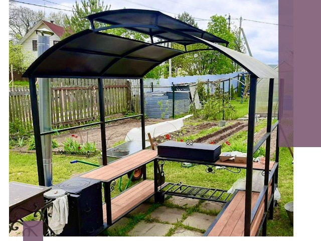 Навесы для барбекю в Надыме: изготовление, монтаж и демонтаж