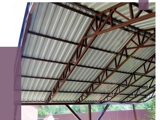 Навесы из профнастила в Надыме от 7472 руб. | ПРОЛЁТ-Ндм