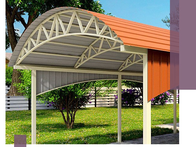 Навесы из профнастила под ключ в Надыме — установка и монтаж