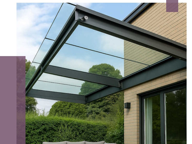 Стеклянные навесы и козырьки в Надыме от 12454 руб.