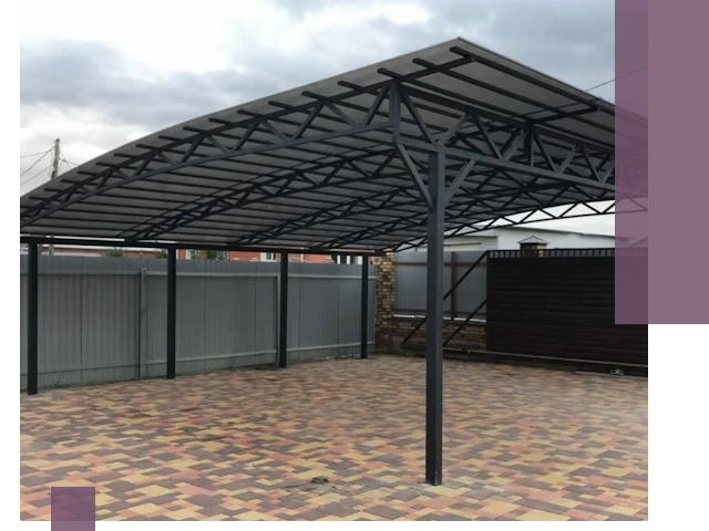 Металлические навесы под ключ в Надыме — изготовление и монтаж