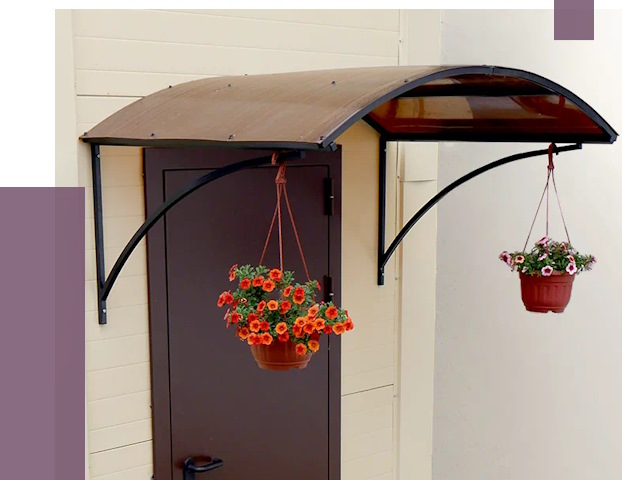 Козырьки над входом в Надыме от 15048 руб.  | ПРОЛЁТ-Ндм