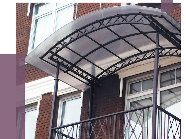 Козырьки над балконом в Надыме от 8769 руб.  | ПРОЛЁТ-Ндм