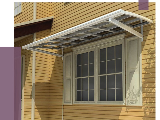 Козырьки над окнами в Надыме от 7732 руб. — монтаж, покупки | ПРОЛЁТ-Ндм