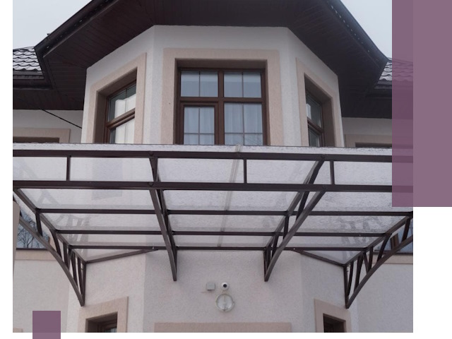 Козырьки из поликарбоната под ключ в Надыме