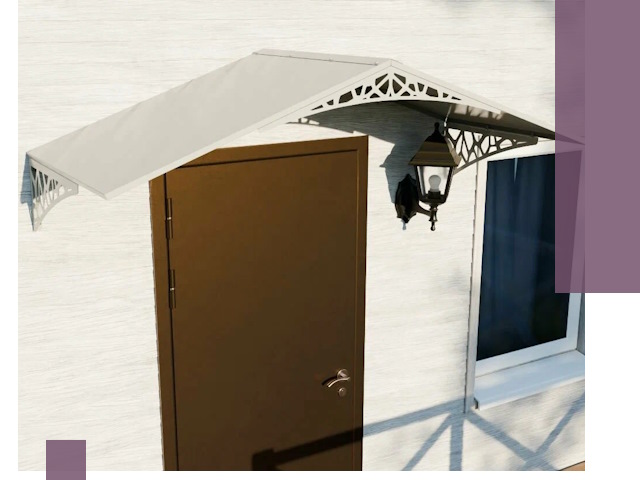 Металлические козырьки на входы и террасы в Надыме