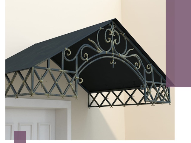 Двускатные металлические козырьки под ключ в Надыме