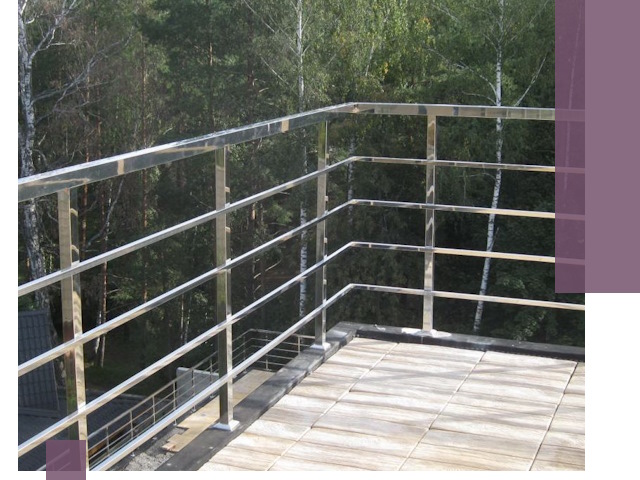 Парапеты из нержавеющей стали в Надыме — изготовление и монтаж