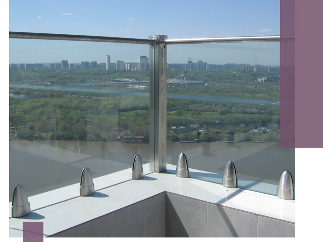 Стеклянные парапеты премиум класса в Надыме для домов и бизнесов