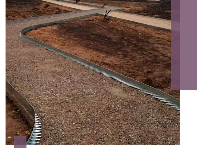 Металлические бордюры под ключ в Надыме — изготовление и монтаж