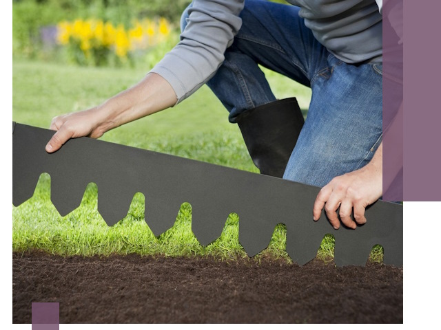 Металлические бордюры для газона в Надыме — изготовление и монтаж