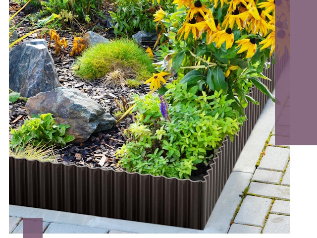 Металлические бордюры для клумб в Надыме — производство и монтаж