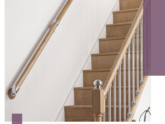 Пристенные поручни из стали и нержавейки под монтаж в Надыме